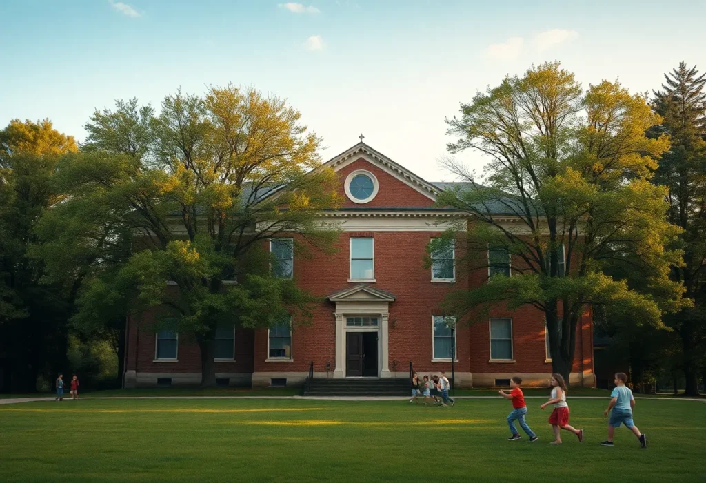 Old school building signifying educational closure