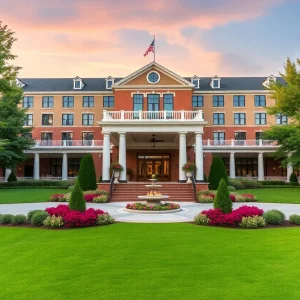 Exterior view of Saint John's Resort in Plymouth, Michigan