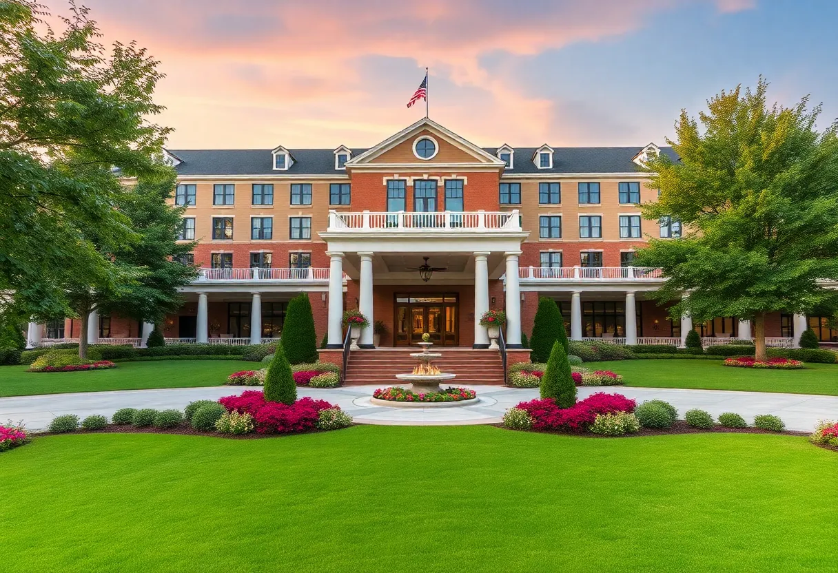 Exterior view of Saint John's Resort in Plymouth, Michigan