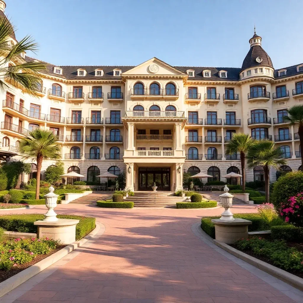 Exterior view of Saint John's Resort with landscaped gardens