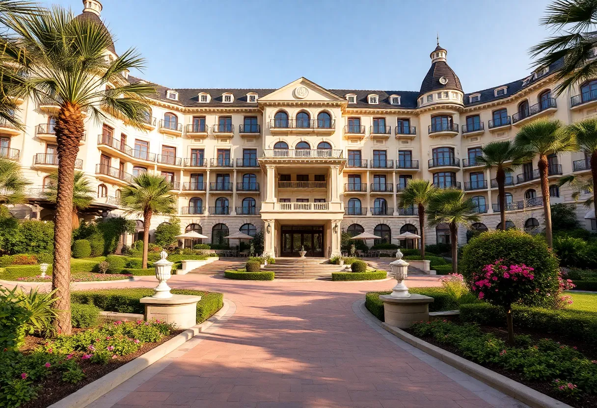 Exterior view of Saint John's Resort with landscaped gardens