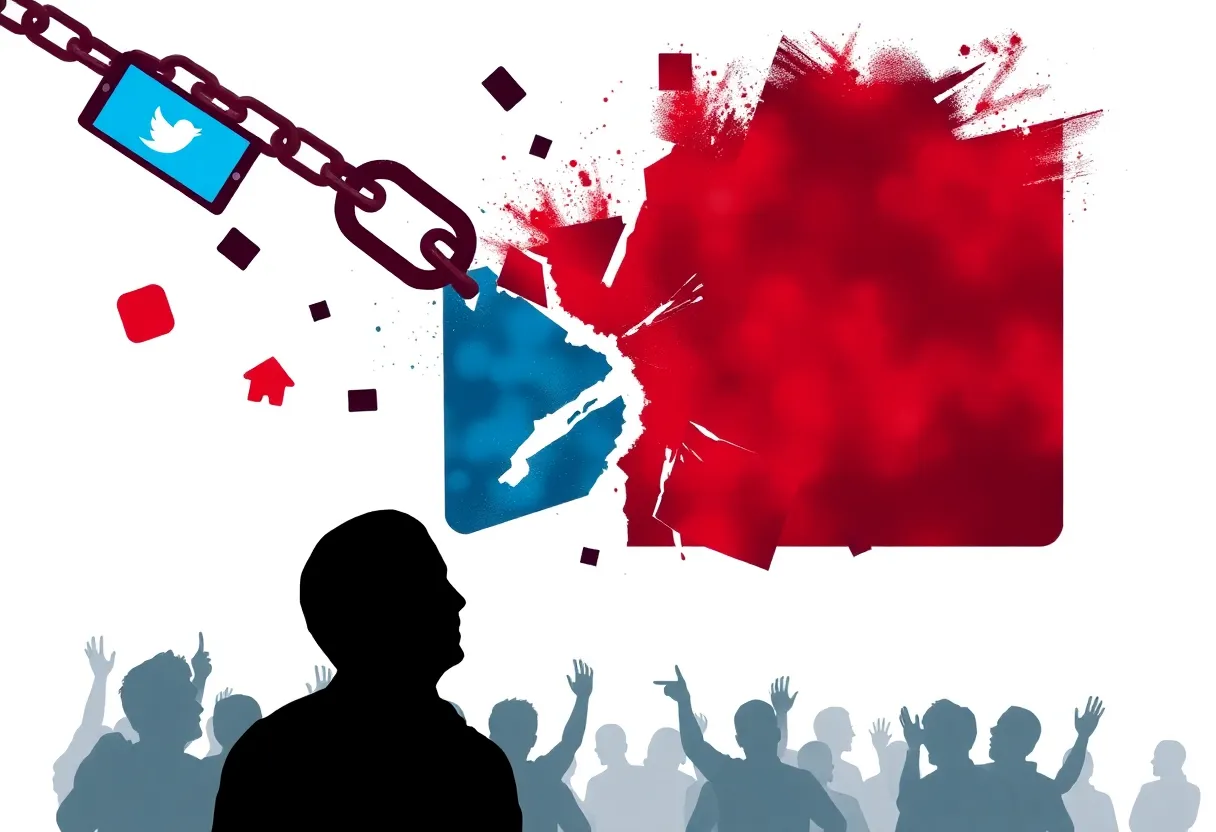 Conceptual representation of social media's impact on political violence