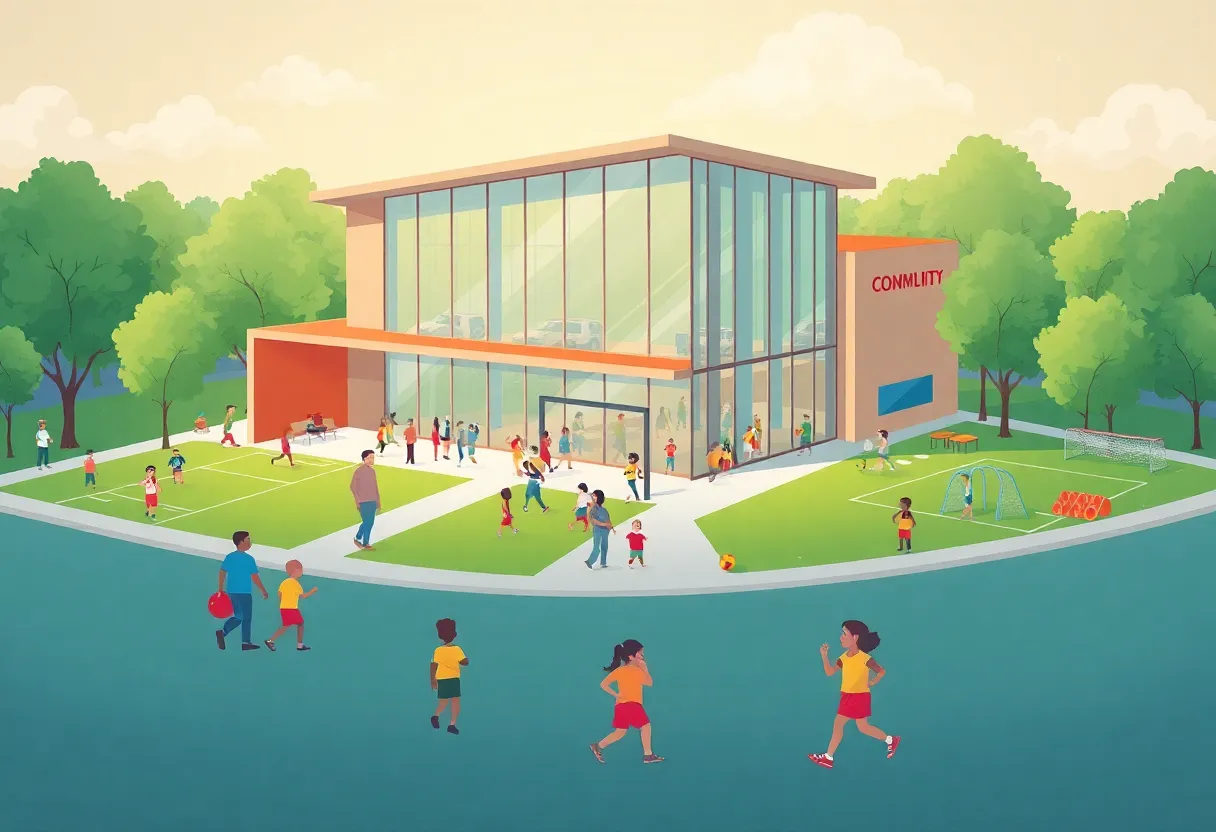 Rendering of the Tiger Athletic Community Center in Oceana County