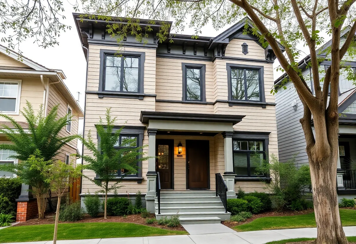 An elegantly renovated home in Detroit highlighting affordable design.