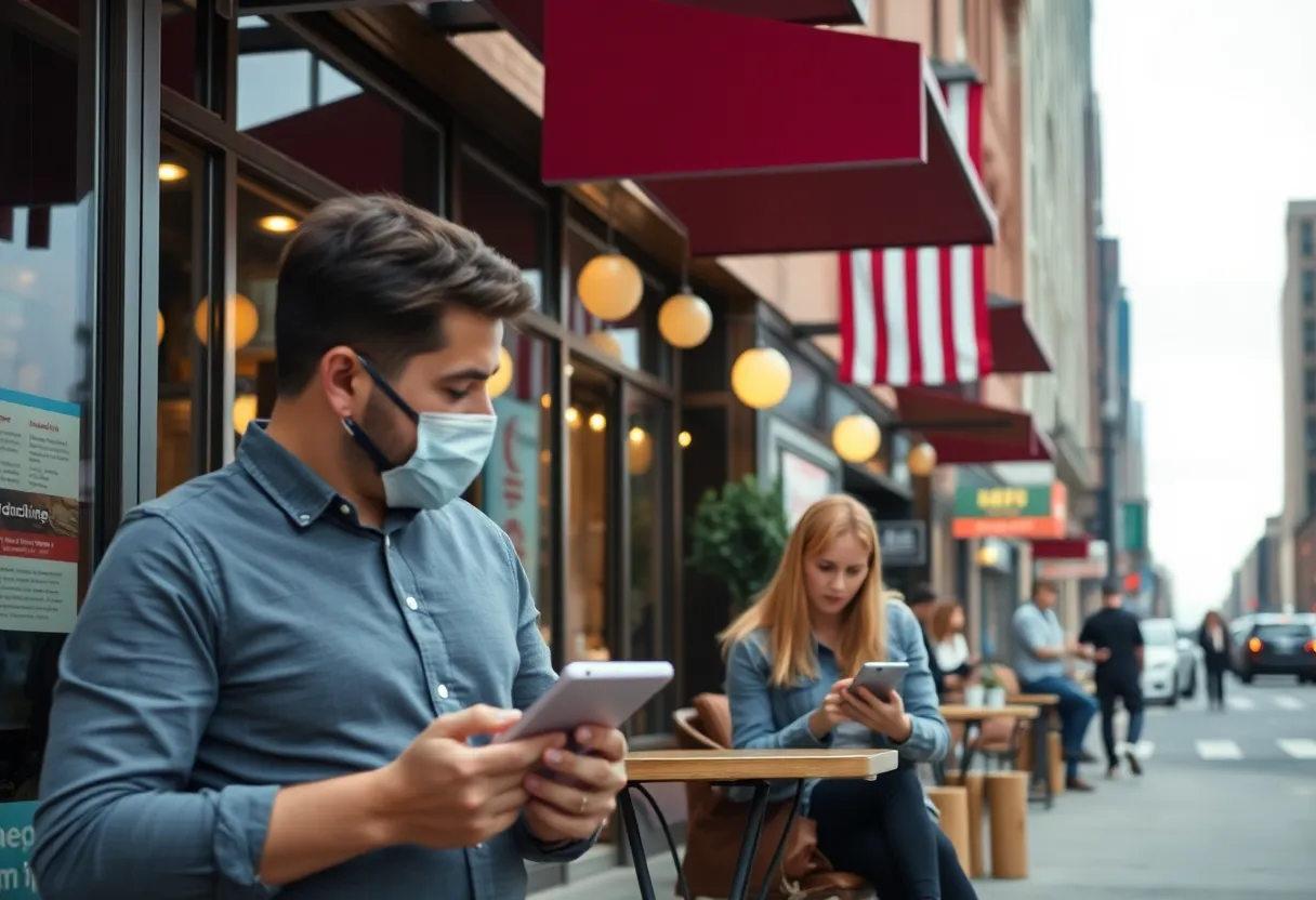 Cityscape of Michigan showing digital services disruption