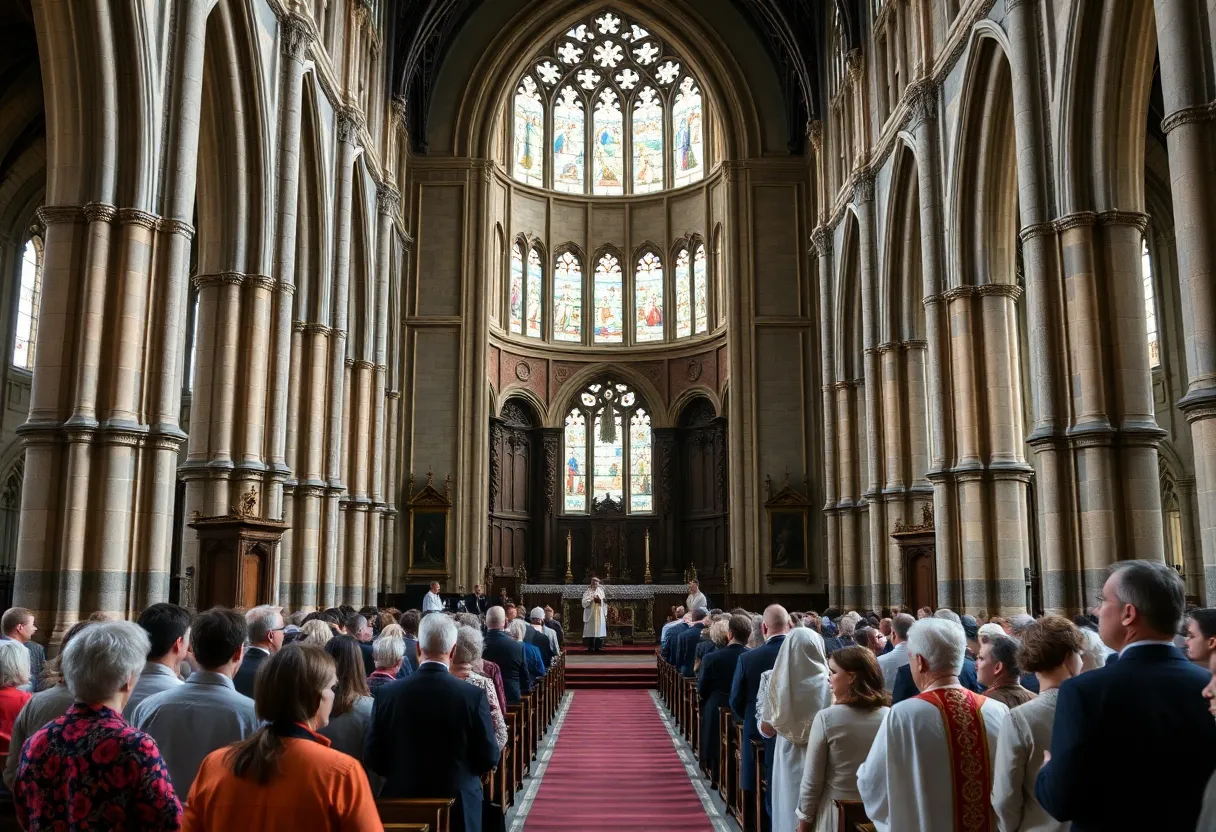 Ceremony at Cathedral Church of Saint Mary and Saint Boniface in Plymouth