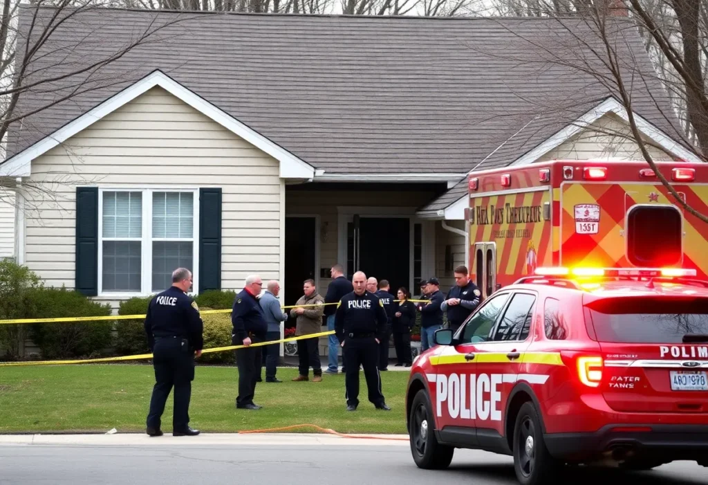 Emergency response team attending a stabbing incident in Canton Township