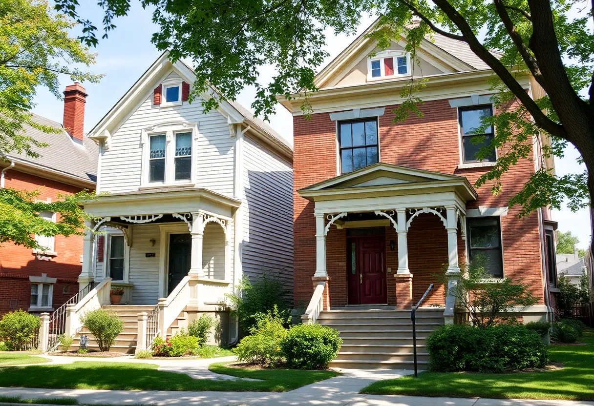 Renovated homes in Garland Street neighborhood Detroit
