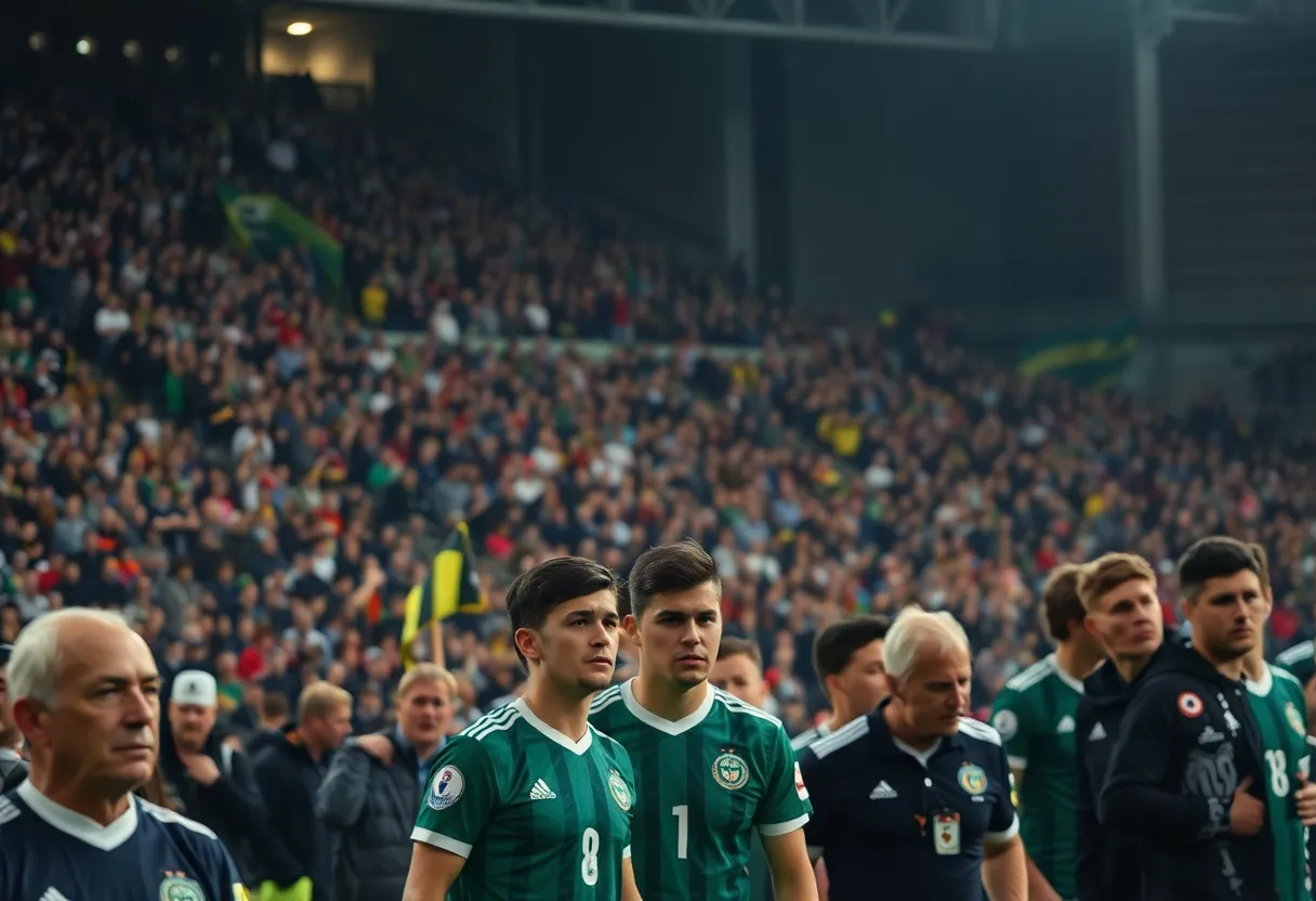 Fans showing disappointment after the Michigan State football loss to UCLA