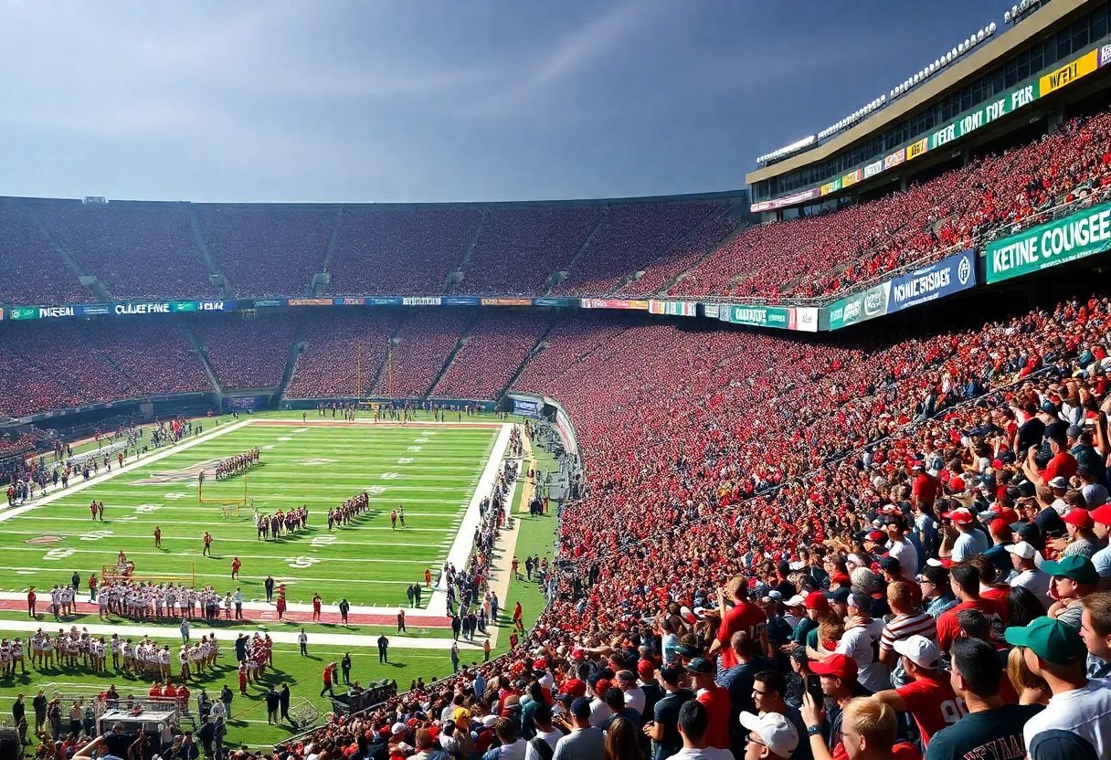 Crowd at Michigan vs Michigan State football game