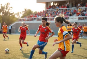 Plymouth Whitemarsh soccer players competing during a playoff match