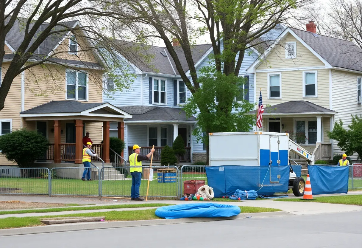 Renovated homes in Pontiac showcasing improvements from the Home Repair Program.