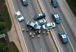 Emergency responders at a traffic crash site in Plymouth Township