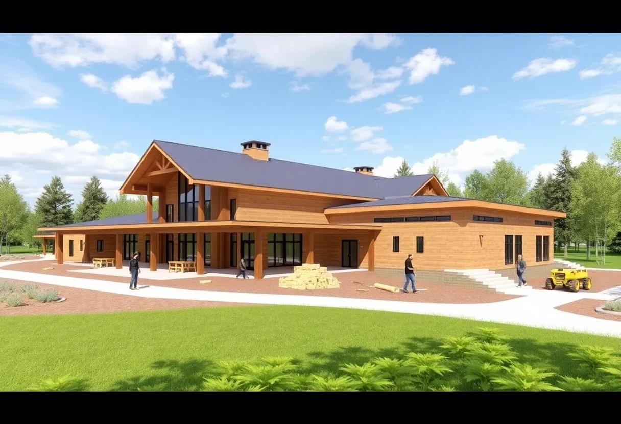Architectural rendering of the University of Michigan's renovated Wyoming field station