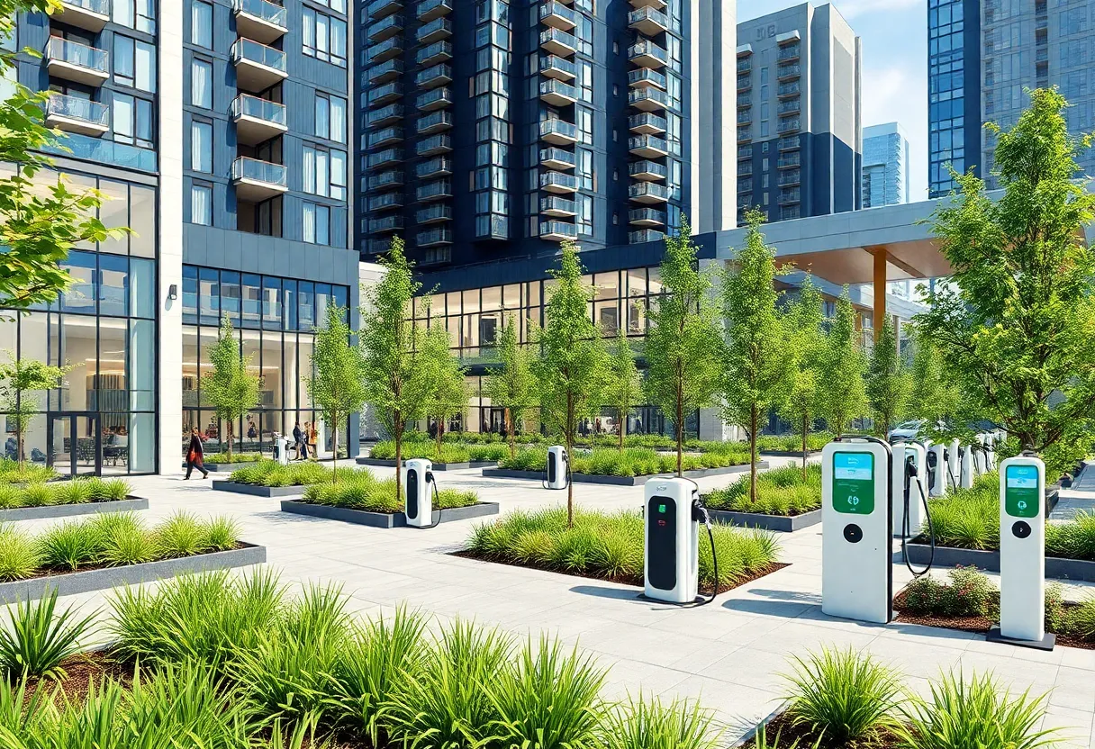 Rendering of Briarwood Mall renovation featuring modern architecture