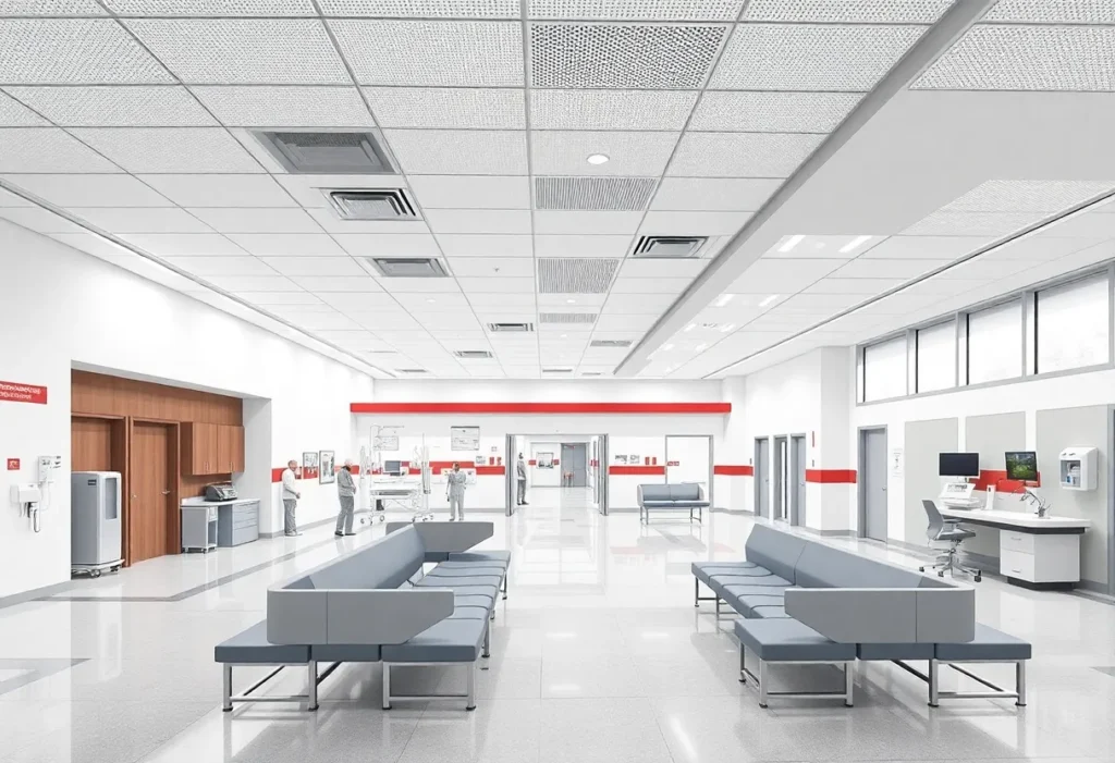 Rendering of renovated emergency department at Trinity Health Ann Arbor