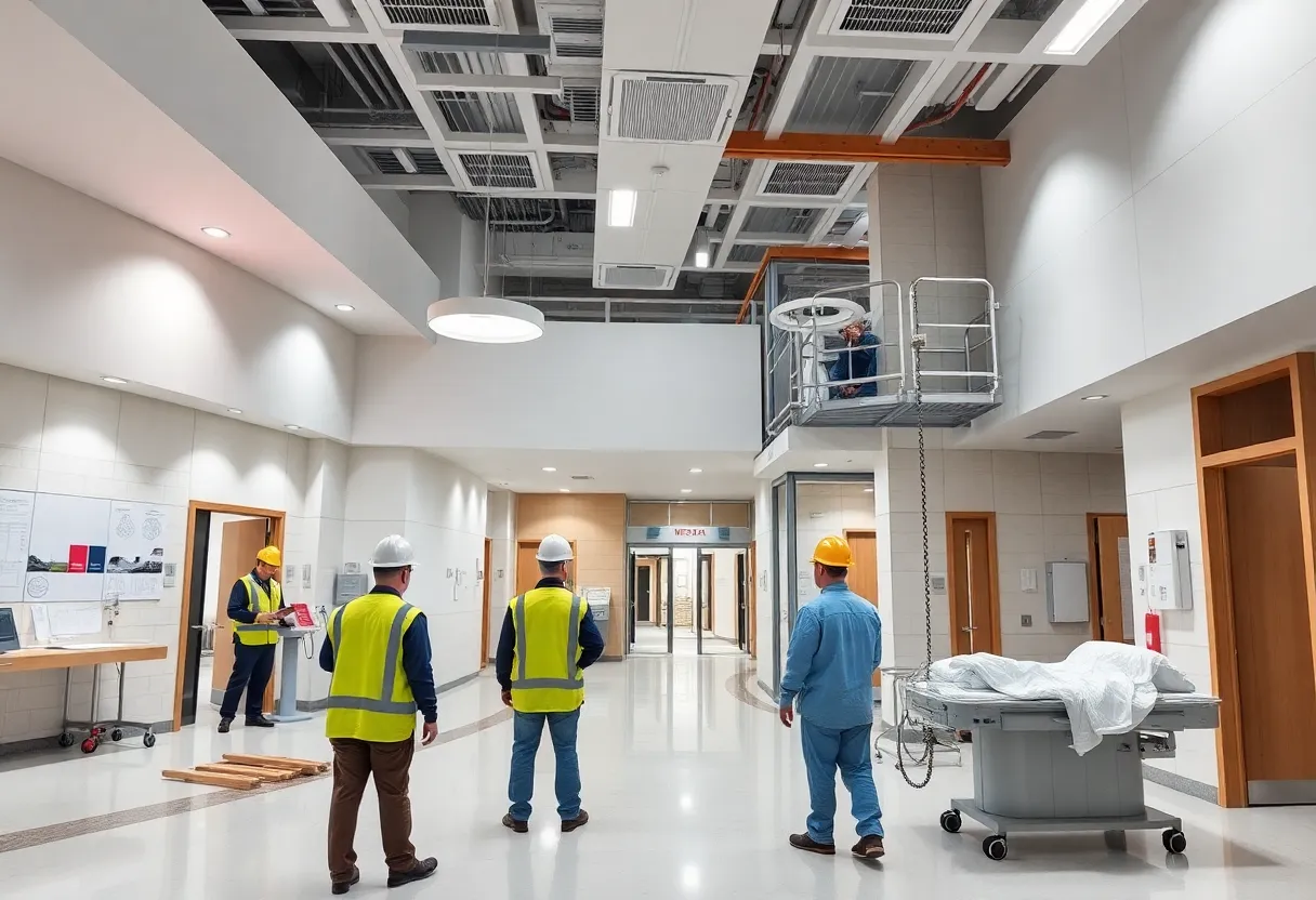 Construction site for Trinity Health Ann Arbor Emergency Department