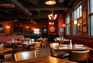 Interior of Blue Kuna Smokehouse showcasing renovated space with cozy seating