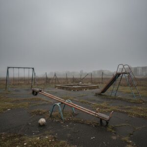 Empty playground representing neglect in child protection