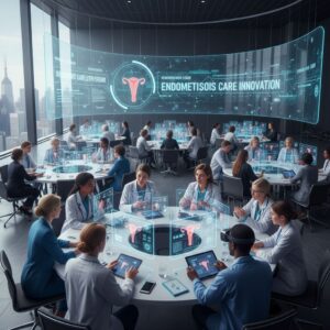 Experts discussing endometriosis research at the EndoRISE Fall Forum