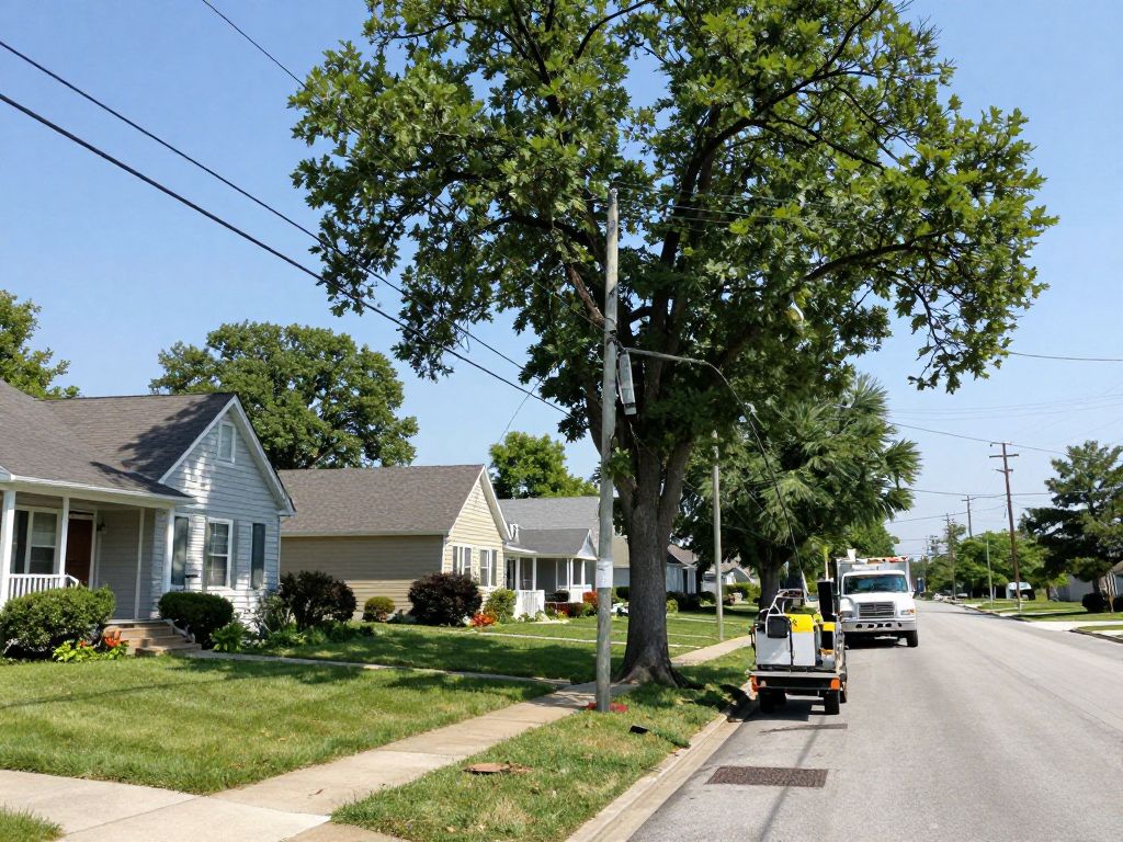 Tree maintenance in Plymouth MI ensuring safe distances from power lines