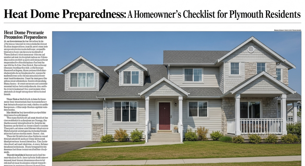 Heat Dome Preparedness: A Homeowner’s Checklist for Plymouth Residents