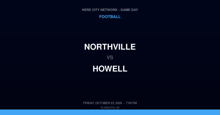 Northville vs. Howell — Football Game Day — Howell, MI — Oct 23, 2026
